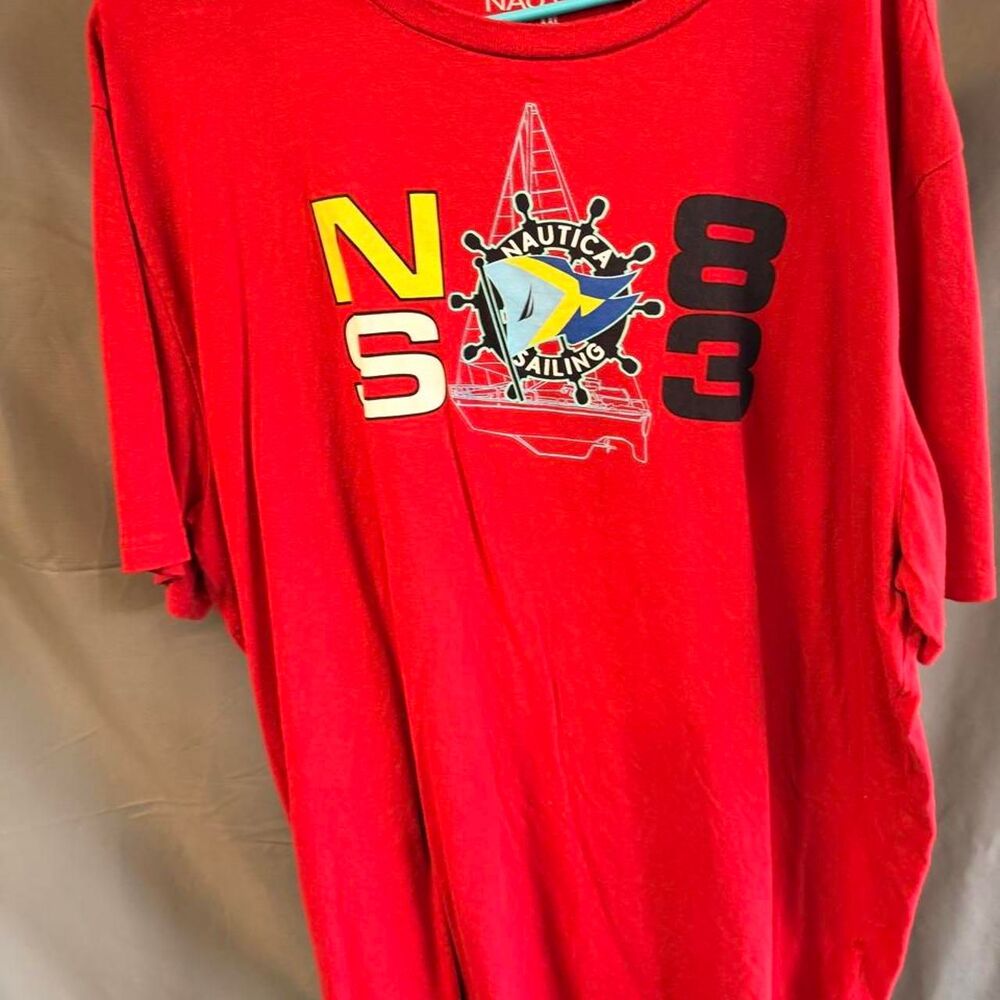 Nautica Men's Red T-shirt